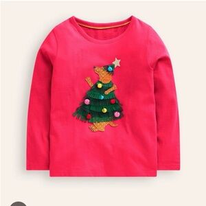 Mini Boden Appliqué holiday shirt